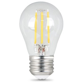 Feit Electric - Decorative Clear Glass Filament LED Dimmable 40W Equivalent Soft White (2700K) Classic A15 Light Bulb, Pack of 2 (BPA1540/827/LED/2)