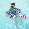 3 Pack Swimming Pool Floats Hammock with 2-Pack Drink Holders,