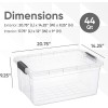 Superio Clear Storage Bins with Lids, 5 Pack- Plastic Storage