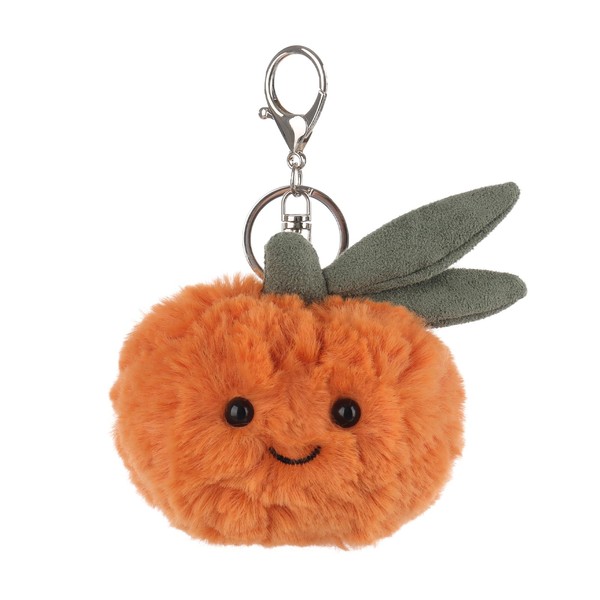 Apricot Lamb Orange Cute Keychain, Soft Stuffed Plush Keychain Toys