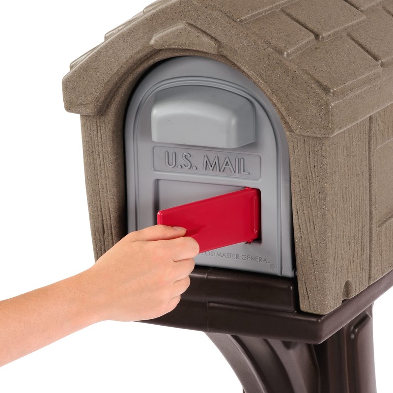 Dig-Free Easy Up Home Mailbox, Sandstone, Made in The USA