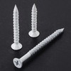WenSilon(30 PCS) 1/4" x6 White Concrete Screw Anchor White Flat