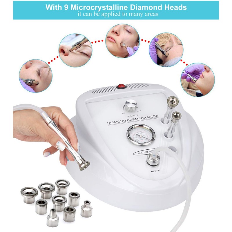Upgraded Diamond Microdermabrasion Machine, Mcwdoit 65-68cmHg Suction Power Professional Dermabrasion