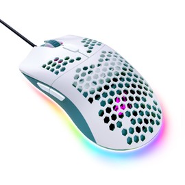 MAGIC-REFINER Wired Lightweight Gaming Mouse, 69g Ultralight Honeycomb Shell, RGB Chroma Backlit, 6400 DPI Optical Sensor, Ergonomic 6 Programmable Buttons for E-Sports,Laptop,PC,Mac Gamer