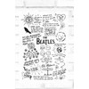 Hewson Beatles Doodle Lyric Poster - Beatles Artwork Gift for