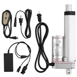Justech 12V Linear Actuator 160LBS/750N-4inch/100mm 10mm/s Linear Motion Actuator IP54 Waterproof with Plugs, Switches and Transformers for Electric Door Window RV Industrial Machinery Solar Tracker
