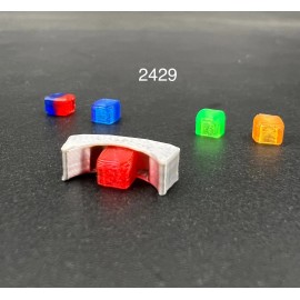 Non-operating Lightbars 1/24 25 Federal Signal fire beam Amber Red Blue Green Interior Lightbar Police