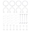 JFORYOU 20G 0.8 mm Bioflex Clear Nose Stud Nose Piercing