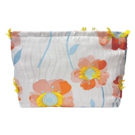 Torytoe Women's Make-Up Bag, Travel Cosmetic Bag with Zip, Toiletry Bag, Portable Make Up Organiser Bag for Girls, Travel, Home, Shopping, Yellow flowers, Freshness