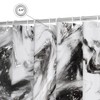 Gibelle Black and White, Abstract Marble Shower Curtain for Modern