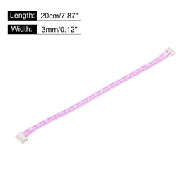 sourcing map PH 2.0 Double Female Connector Plug 5 Pins Micro Electrical Connectors with 20cm Wire Cables for Electrical Appliances Pack of 10