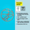 Tasty 678726 Wooden Coaster Round Design Coaster, Wood, 20 x