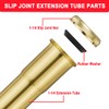 1-1/4 O.D x 12" Brass Slip Joint Extension Tube, Heavy
