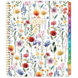 2026 Planner - Jan. 2026 - Dec. 2026, 8.5" x 11" Planner Weekly and Monthly, Calendar Planner 2026 with 12 Colorful Monthly Tabs, Inner Pocket