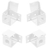 4-Pack Metal Blinds Brackets,1 Inch Left and Right Curtain Mounting