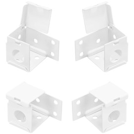 4-Pack Metal Blinds Brackets,1 Inch Left and Right Curtain Mounting Clips