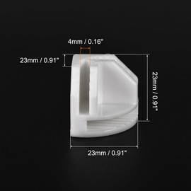 uxcell Plastic Wire Cube Connectors, 23x23mm Grid Buckle Clip for Storage Shelving Cabinet Organizer, White, 20Pcs