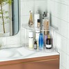 Sezanrpt 2-Tier Acrylic Corner Shelf Organiser Storage 24 x 24