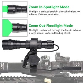 DARKBEAM Grünes licht Taschenlampe Taktische LED Aufladbar USB, 501BS hohe Lumen Zoomable Grüne Taschenlampen Tragbares Handheld Grün Licht für Angeln Jagd Detektor Astrofotografie