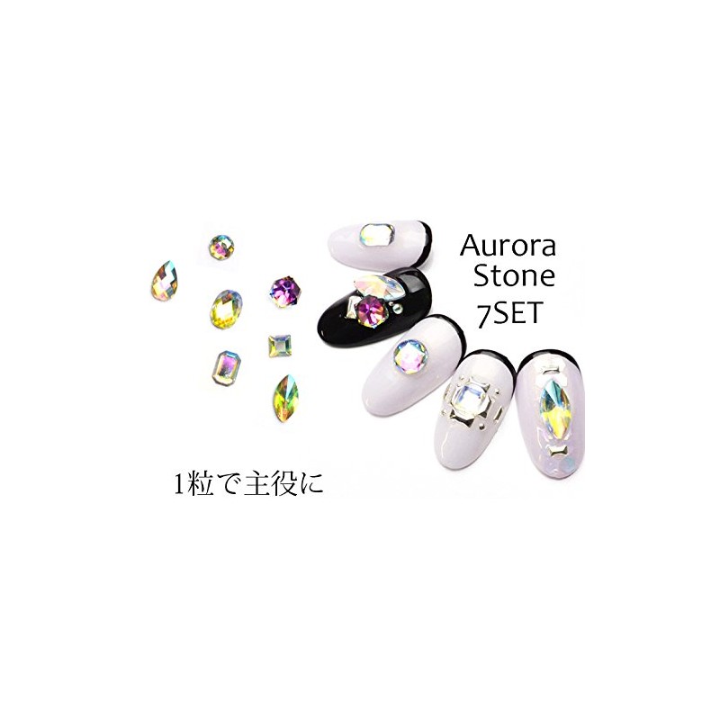 Aurora Crystal Rhinestone Set, 7 Types Case, Special Large Grain,
