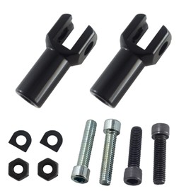 AIRCMT Passenger Foot Peg Support Mount Clevis Kit Compatible With Harley Softail 2000-2006 (Black)