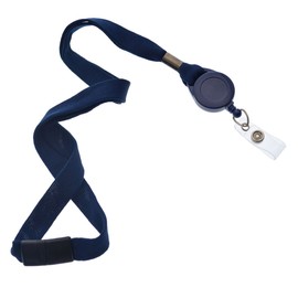 Navy Blue Badge Reel and Breakaway Lanyard Combo, Packaged and Sold Individually by Specialist ID