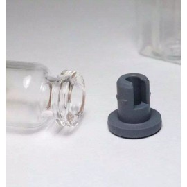 Unspecified Ten 2ml Clear Glass Serum Vial, Butyl Rubber Stopper, Self Healing Injection
