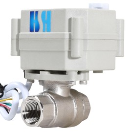 HSH-Flo 1/4 inch NPT 2 Way 9-24VAC/DC Stainless Steel 304 Normally Closed Electrical Position Feedback On/Off Motorized Ball Valve