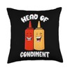 Head Of Condiment Ketchup And Mustard Ketchup Best Sauce Throw