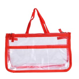 N Style 'olu'lu Bag-In Bag, Plastic Bag, Transparent, Lightweight, Organization, red