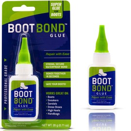 Boot-Bond Pegamento para botas de arranque Fórmula de reparación de secado rápido resistente pero flexible Resistente al agua para el talón de bota Transparente, 20 grams (0.71 oz)