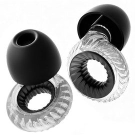 Concert Ear Plugs, Yawsoy High Fidelity Noise Cancelling Ear Plugs, Reusable Earplugs for Musicians, Raves, Focus and Sleep, 20dB Noise Reduction & Hearing Protection, 6 Pair Ear Tips in S/M/L, Clear