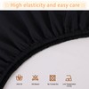 Kesfey 3-Piece Black Microfiber Massage Sheet Set, Includes Massage Flat