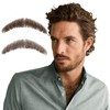 Realistic Mustache Human Hair, Handmade Fake Beards with Invisible Soft