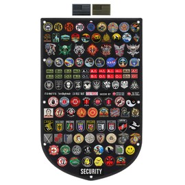 Large 47x30 inch Tactical Patch Wall Display Panel Holder Flag Foldable Rolling Nylon Cloth Board Poster Frame Orginizer Hanger for Showing Hook and Loop Morale Army Combat Emblems Badges