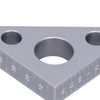 Aladeno Triangle Ruler, Aluminum Alloy Right Angle Ruler, 45/90 Degree,