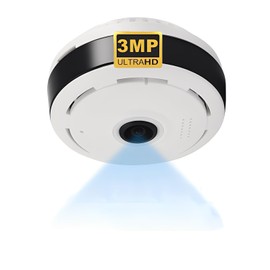 ZINKER Cámara WiFi Oculta Tipo Detector de Humo Panorámica 360º Full HD 1080p App V380pro CCTV Humo