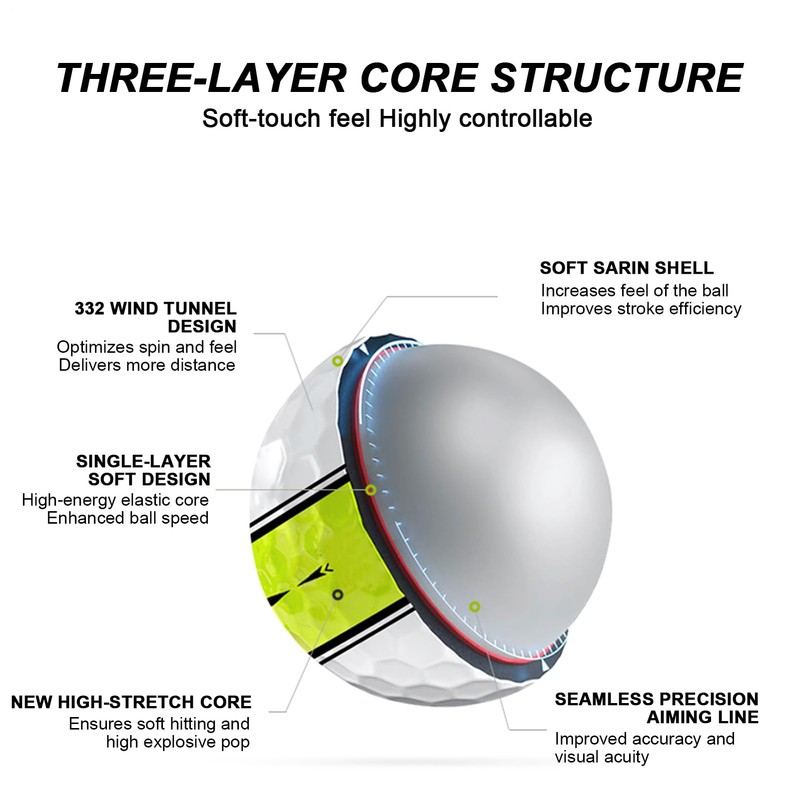 Golf Balls | 12 Training Balls | Sports Accessories with