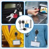 6 Retractable ID Card Holder Set with 3 Extendable Clips