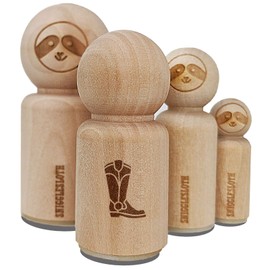 Cowboy Boot Western Rubber Stamp for Stamping Crafting Planners - 1/2 Inch Mini