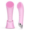 Rechargeable Silicone Facial Cleansing Brush with Heat Massage