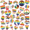 DTOFOOT 36 Pieces Rainbow Enamel Brooches Mixed for Clothes Backpack
