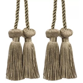 DÉCOPRO (TM) Curtain Tieback, Style# CCT, Color# A8 - Dark Sand Beige [Set of 2]