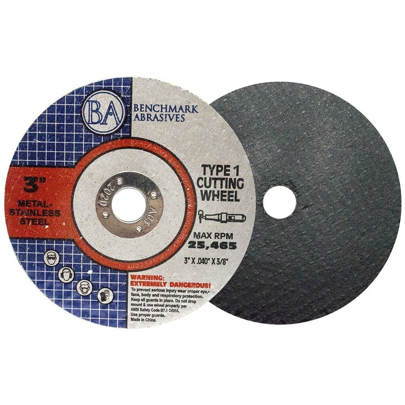 Benchmark Abrasives 3" x .040" x 3/8" Thin Metal Cutting