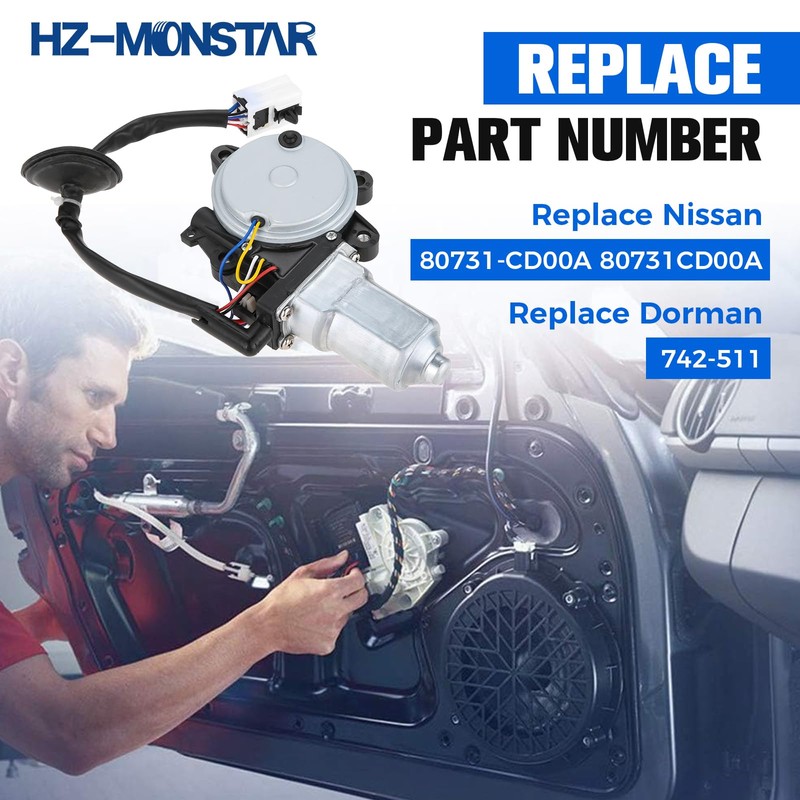 HZ-MONSTAR Power Window Lift Motor Front Left Driver Side Compatible