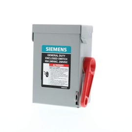 Siemens GNF321A 30-Amp, 3-Pole, 240V General Duty Compact Series Safety Switch, Non-Fusible, Indoor
