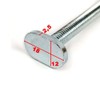 Set of 30 T-bolts, set of T-bolts, M6 thread: 10