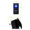 Waterproof LED WORK LAMP Blue Illuminated Backlit Rocker Switch Cap