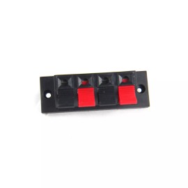 Unbranded/Generic 2x Audio Speaker Input Terminal Pair Wire Cable Connector rectangle, 4-Slot 69mm