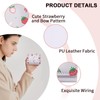 YAMEIZE Small Strawberry Wallet for Women Girls Cute Print Bow